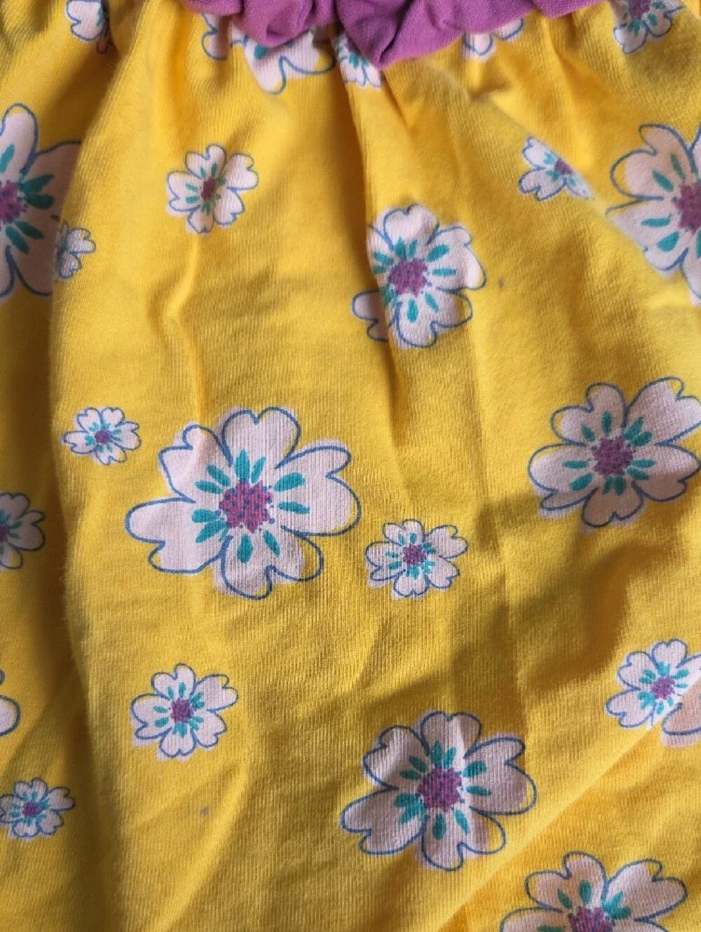 Matilda Jane Yellow Floral Ruffle Dress with Teal Bloomer